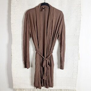 SKIMS brown Soft Lounge tie waist robe M